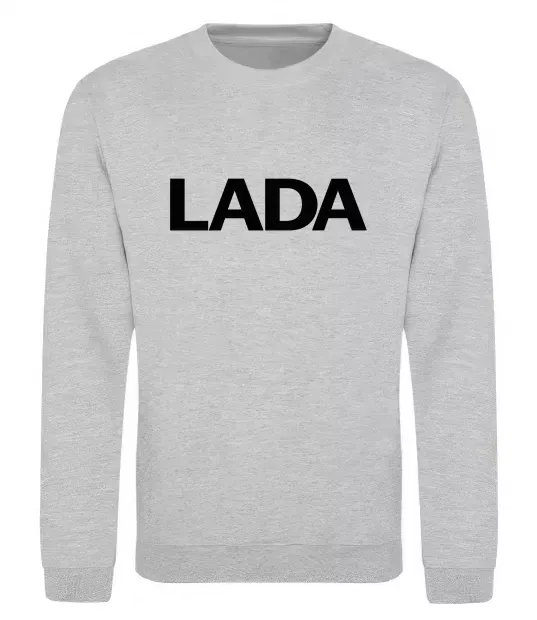 Свитшот Lada назва Серый меланж фото
