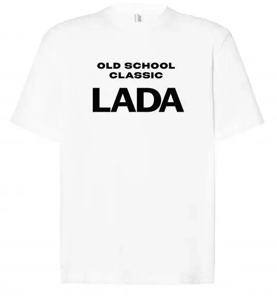 Футболка Оверсайз Old school lada Білий фото