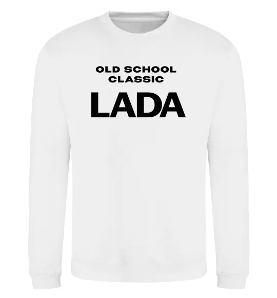 Свитшот Old school lada Белый фото