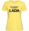 Женская футболка Old school lada Лимонный фото