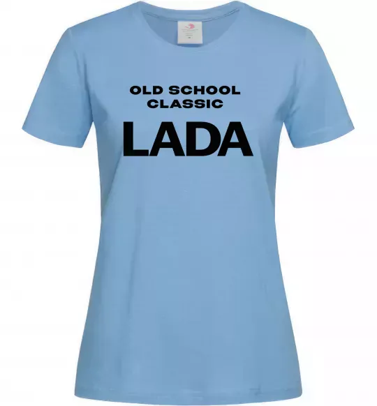 Женская футболка Old school lada Голубой фото