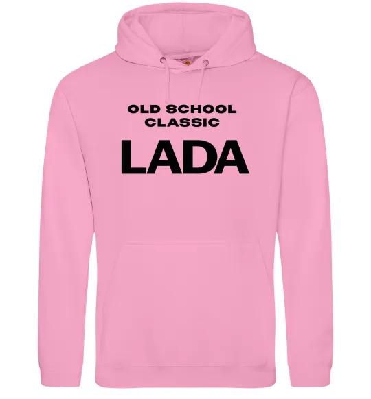 Чоловіча толстовка (худі) Old school lada Рожевий фото