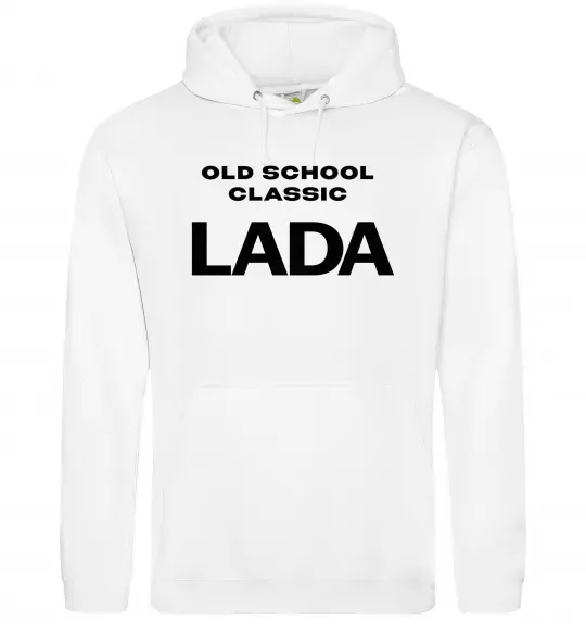 Жіноча толстовка (худі) Old school lada Білий фото