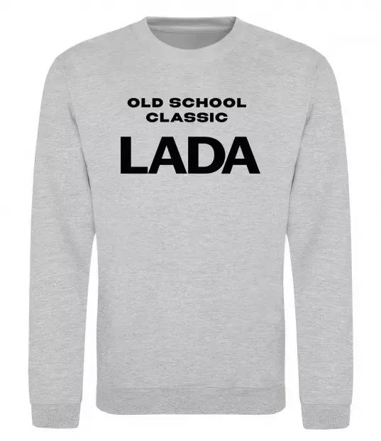 Свитшот Old school lada Серый меланж фото