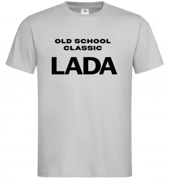 Чоловіча футболка Old school lada Сірий фото