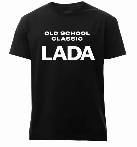 Чоловіча преміум футболка Old school lada Чорний фото