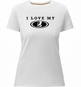 Жіноча преміум футболка Love my Lada