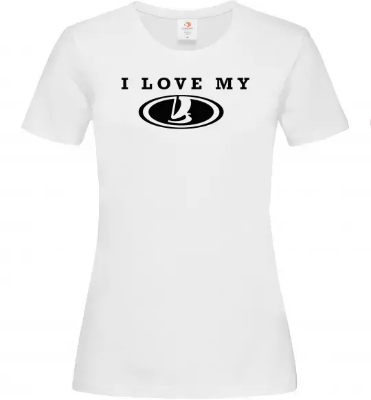 Жіноча футболка Love my Lada Білий фото