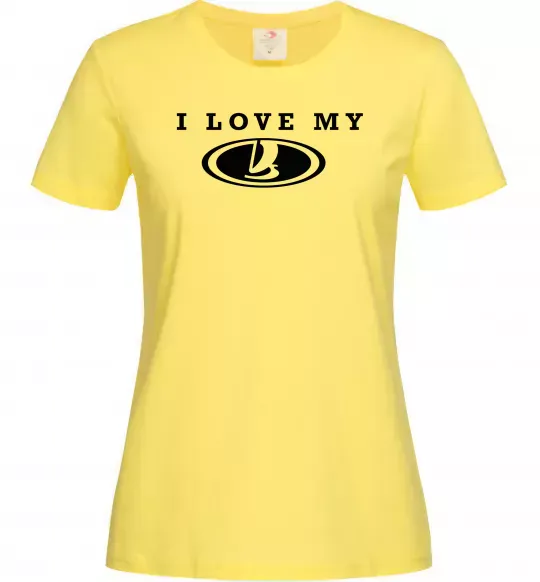 Жіноча футболка Love my Lada Лимонний фото