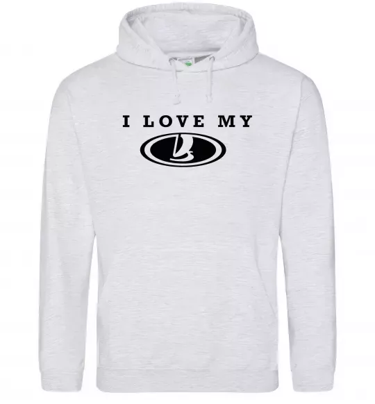 Чоловіча толстовка (худі) Love my Lada Сірий меланж фото