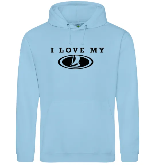 Чоловіча толстовка (худі) Love my Lada Блакитний фото