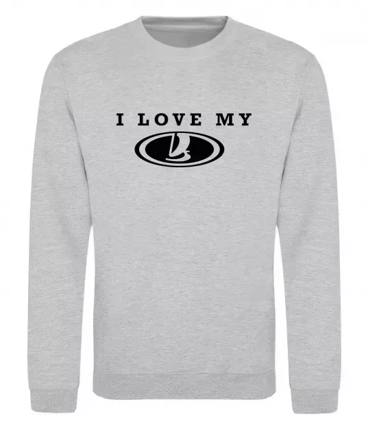 Світшот Love my Lada Сірий меланж фото