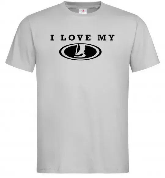 Чоловіча футболка Love my Lada Сірий фото