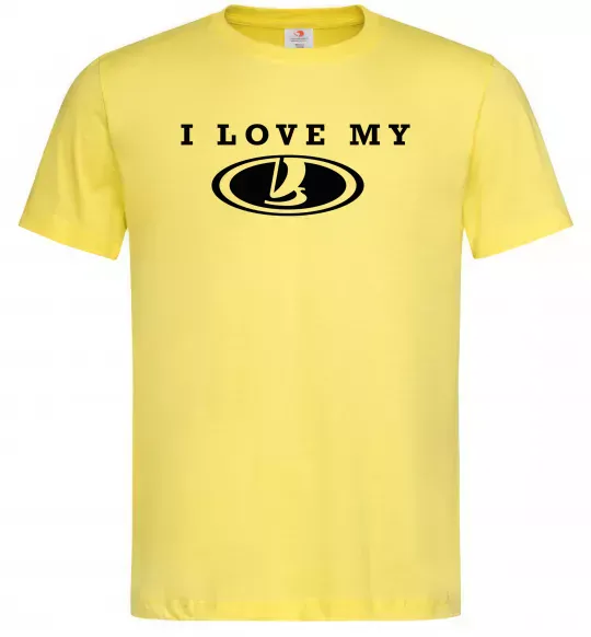 Чоловіча футболка Love my Lada Лимонний фото