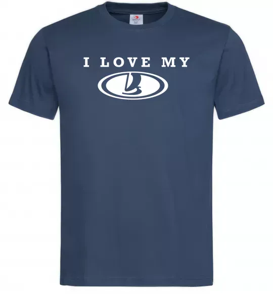 Чоловіча футболка Love my Lada Темно-синій фото