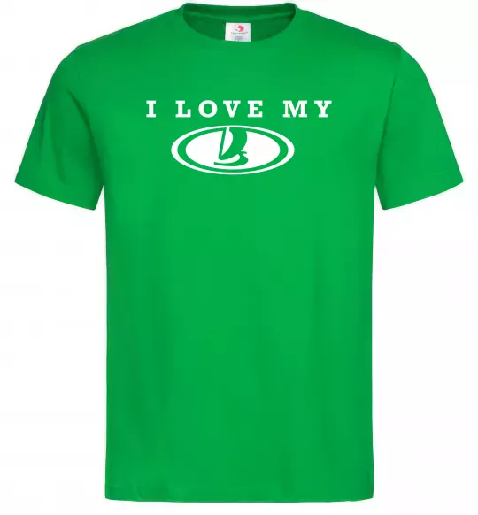 Чоловіча футболка Love my Lada Зелений фото