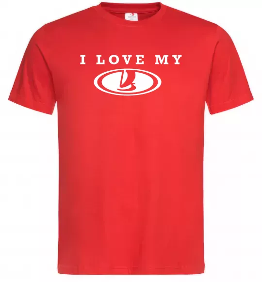 Чоловіча футболка Love my Lada Червоний фото