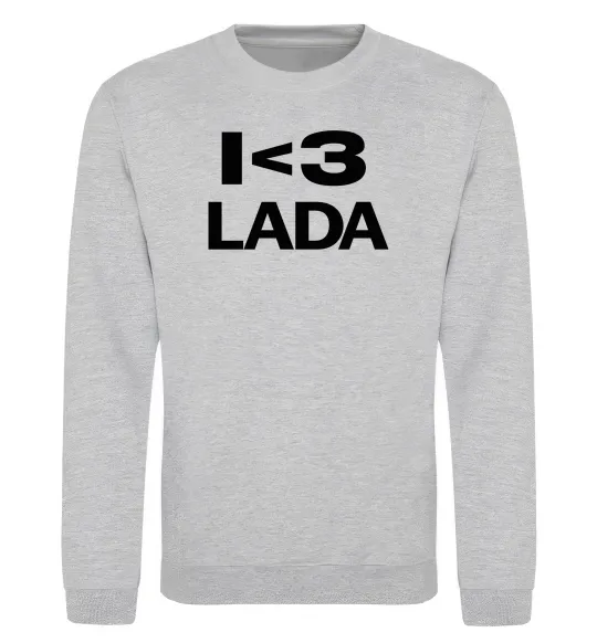 Свитшот I <3 Lada Серый меланж фото