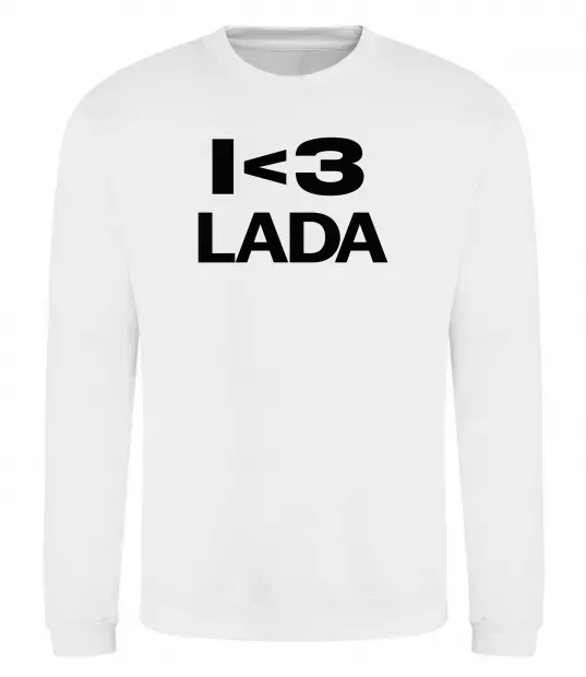 Світшот I <3 Lada Білий фото