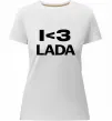 Жіноча преміум футболка I <3 Lada Білий фото