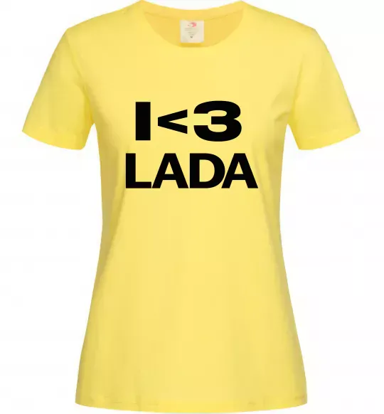 Жіноча футболка I <3 Lada Лимонний фото