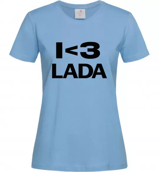 Жіноча футболка I <3 Lada Блакитний фото