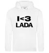Чоловіча толстовка (худі) I <3 Lada Білий фото