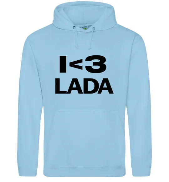 Чоловіча толстовка (худі) I <3 Lada Блакитний фото