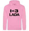Женская толстовка (худи) I <3 Lada Розовый фото