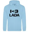 Женская толстовка (худи) I <3 Lada Голубой фото
