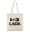 Еко-сумка I <3 Lada Бежевий фото