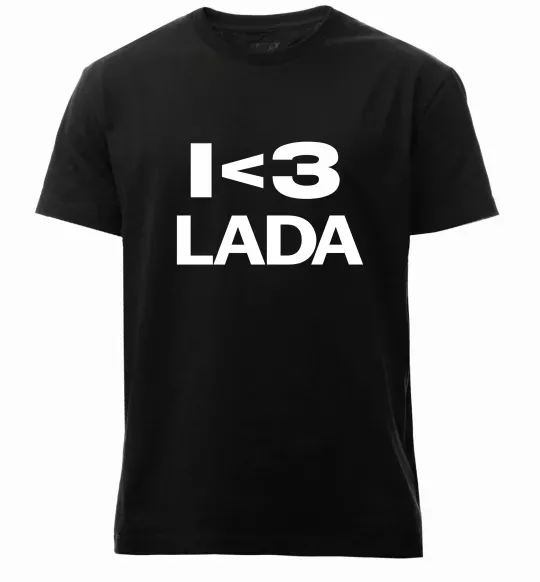 Чоловіча преміум футболка I <3 Lada Чорний фото