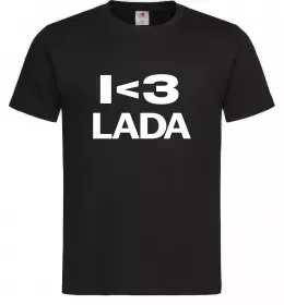 Чоловіча футболка I <3 Lada Чорний фото