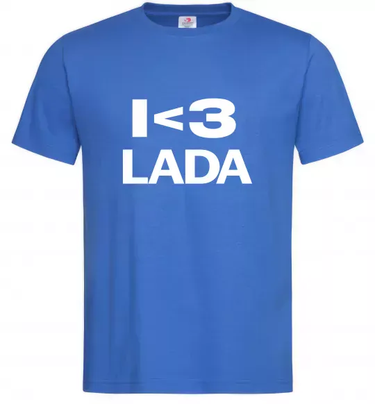 Чоловіча футболка I <3 Lada Яскраво-синій фото