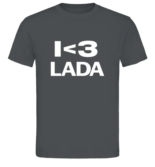 Чоловіча футболка I <3 Lada Графіт фото