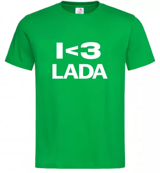 Чоловіча футболка I <3 Lada Зелений фото
