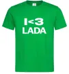Чоловіча футболка I <3 Lada Зелений фото