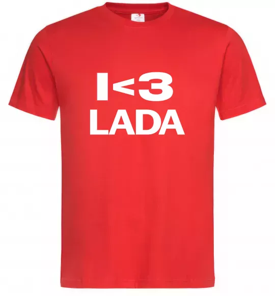 Чоловіча футболка I <3 Lada Червоний фото
