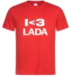 Чоловіча футболка I <3 Lada Червоний фото