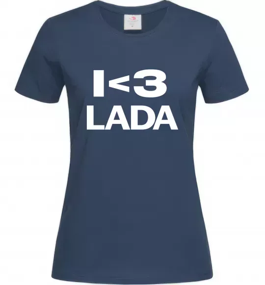 Жіноча футболка I <3 Lada Темно-синій фото
