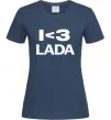 Жіноча футболка I <3 Lada Темно-синій фото