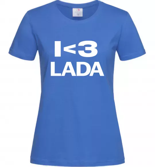 Жіноча футболка I <3 Lada Яскраво-синій фото