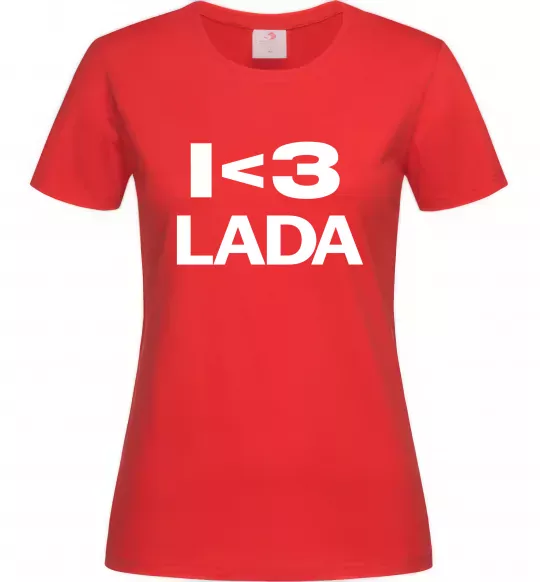 Жіноча футболка I <3 Lada Червоний фото