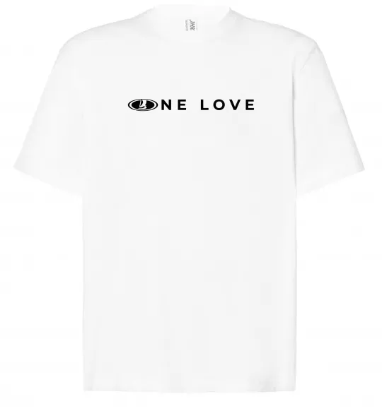 Футболка Оверсайз Lada one love Білий фото