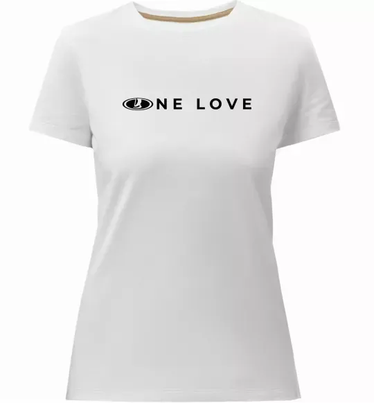 Жіноча преміум футболка Lada one love Білий фото