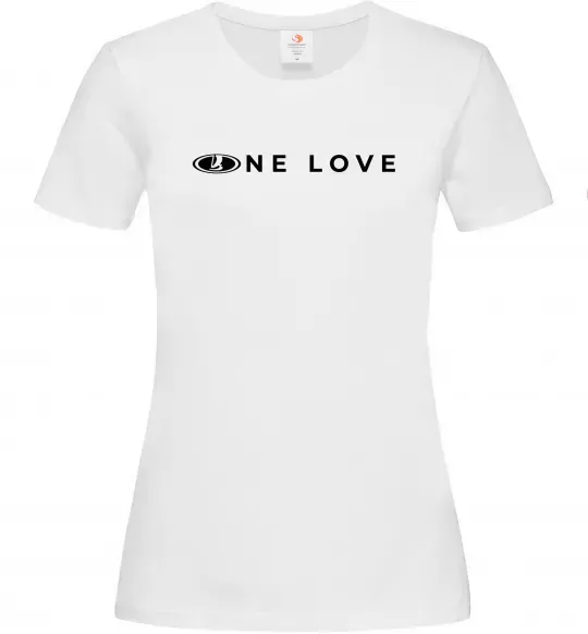 Женская футболка Lada one love Белый фото