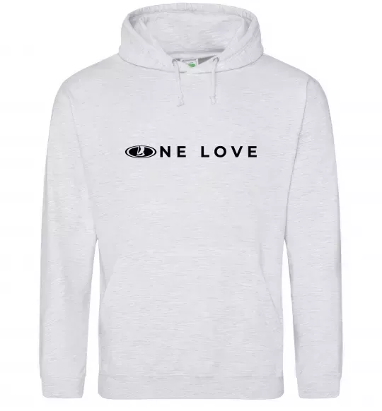 Мужская толстовка (худи) Lada one love Серый меланж фото