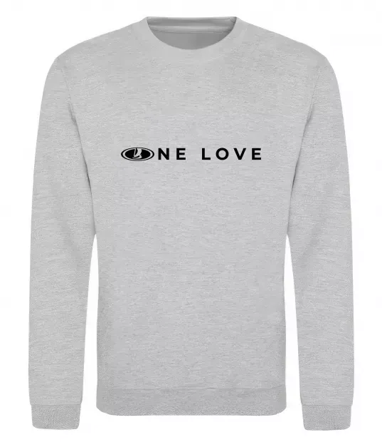 Світшот Lada one love Сірий меланж фото