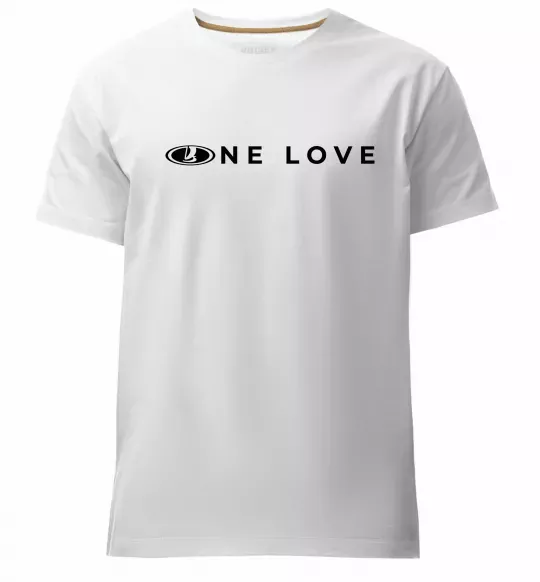 Чоловіча преміум футболка Lada one love Білий фото