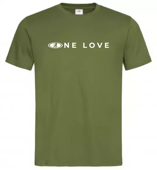 Чоловіча футболка Lada one love Оливковий фото